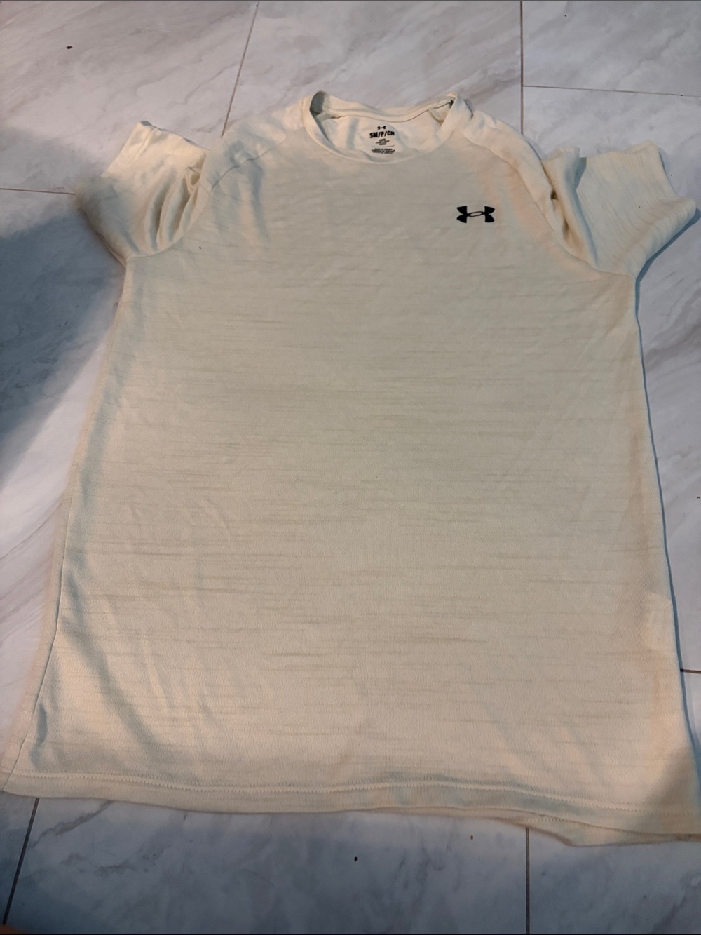 Under Armour Cream Athletic Short Sleeve Shirt